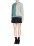 Figure View - Click To Enlarge - ALEXANDER WANG - Asymmetric tuck pleat skirt