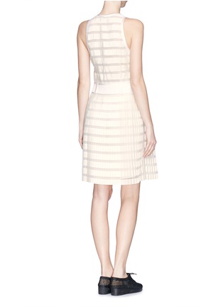 Back View - Click To Enlarge - 3.1 PHILLIP LIM - Sheer stripe pleat dress