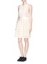 Figure View - Click To Enlarge - 3.1 PHILLIP LIM - Sheer stripe pleat dress