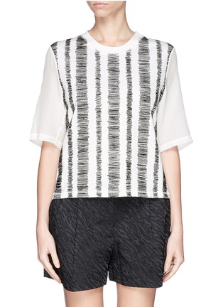 Main View - Click To Enlarge - 3.1 PHILLIP LIM - Silk chiffon sleeve sketch stripe top