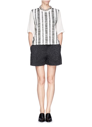 Figure View - Click To Enlarge - 3.1 PHILLIP LIM - Silk chiffon sleeve sketch stripe top
