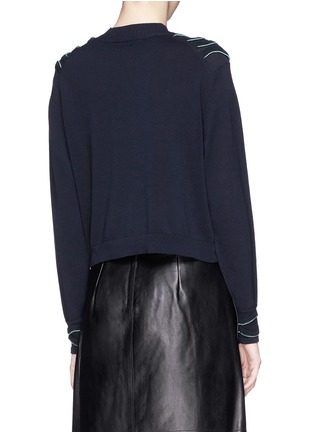 Back View - Click To Enlarge - 3.1 PHILLIP LIM - 3D wavy cotton knit sweater