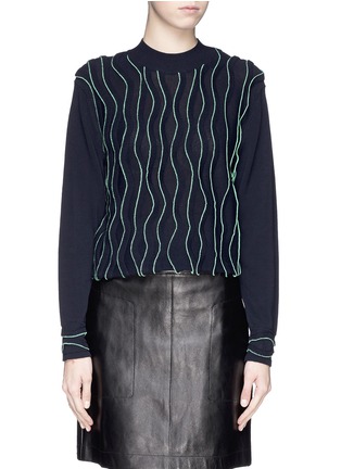 Main View - Click To Enlarge - 3.1 PHILLIP LIM - 3D wavy cotton knit sweater