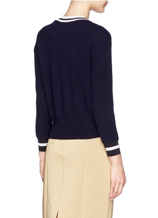 Back View - Click To Enlarge - 3.1 PHILLIP LIM - Striped collar cashmere sweater