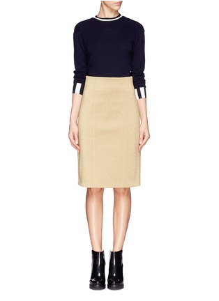 Figure View - Click To Enlarge - 3.1 PHILLIP LIM - Striped collar cashmere sweater