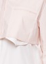 Detail View - Click To Enlarge - 3.1 PHILLIP LIM - Collarless layer silk-cotton combo shirt