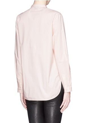 Back View - Click To Enlarge - 3.1 PHILLIP LIM - Collarless layer silk-cotton combo shirt