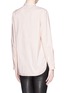 Back View - Click To Enlarge - 3.1 PHILLIP LIM - Collarless layer silk-cotton combo shirt