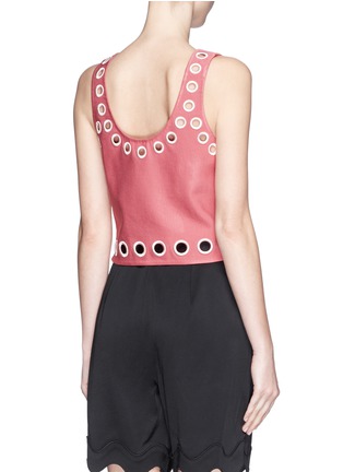 Back View - Click To Enlarge - 3.1 PHILLIP LIM - Embroidery eyelet cropped top
