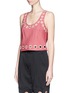 Front View - Click To Enlarge - 3.1 PHILLIP LIM - Embroidery eyelet cropped top