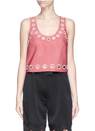 Main View - Click To Enlarge - 3.1 PHILLIP LIM - Embroidery eyelet cropped top