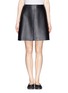 Main View - Click To Enlarge - TORY BURCH - 'Linley' scallop edge A-line leather skirt