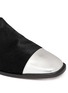 Detail View - Click To Enlarge - MARNI - Leather and calf hair slip-ons