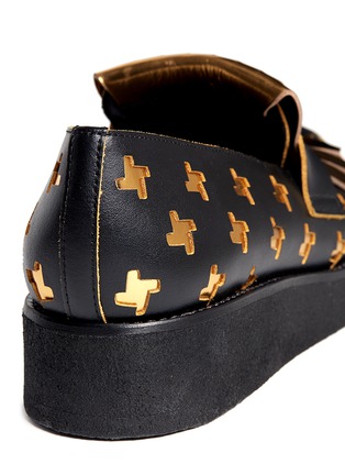 Detail View - Click To Enlarge - MARNI - Cut-out leather loafers