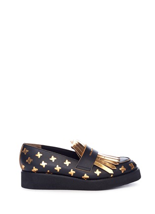 Main View - Click To Enlarge - MARNI - Cut-out leather loafers