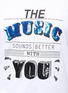 Detail View - Click To Enlarge - MARKUS LUPFER - 'The Music Sounds Better with You' sequined text print T-shirt