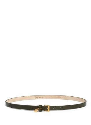Main View - Click To Enlarge - ALEXANDER MCQUEEN - Skull charm leather belt