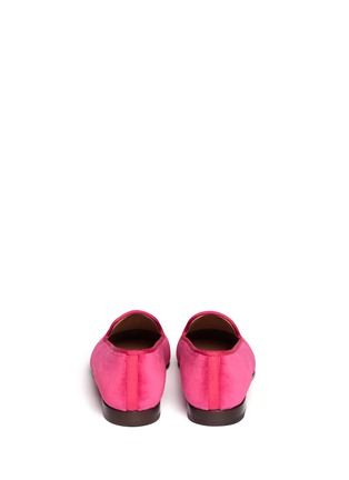 Back View - Click To Enlarge - STUBBS & WOOTTON - 'Boom Pow' velvet slip-ons