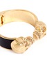 Detail View - Click To Enlarge - ALEXANDER MCQUEEN - Double skull leather bangle