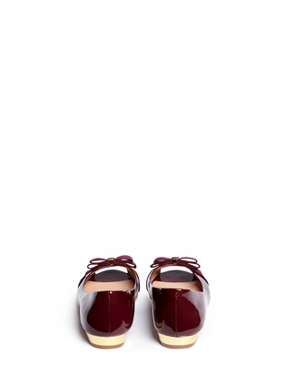 Back View - Click To Enlarge - TORY BURCH - 'Trudy' patent leather open toe flats