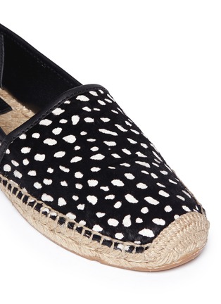 Detail View - Click To Enlarge - TORY BURCH - 'Mckenzie' dot print calf hair espadrilles