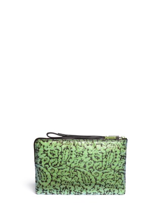Back View - Click To Enlarge - LANVIN - Iridescent brocade wristlet clutch