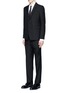 Figure View - Click To Enlarge - DRIES VAN NOTEN - Diamond jacquard cotton suit