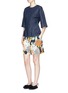 Figure View - Click To Enlarge - DRIES VAN NOTEN - 'Pitney' floral print crepe boxy shorts
