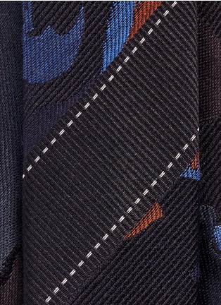 Detail View - Click To Enlarge - DRIES VAN NOTEN - Camouflage jacquard silk-wool tie