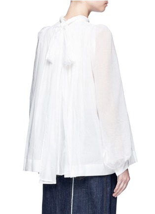 Back View - Click To Enlarge - DRIES VAN NOTEN - 'Coady' balloon sleeve pleated top