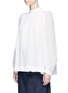 Front View - Click To Enlarge - DRIES VAN NOTEN - 'Coady' balloon sleeve pleated top