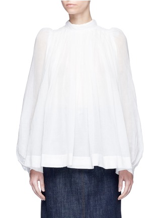 Main View - Click To Enlarge - DRIES VAN NOTEN - 'Coady' balloon sleeve pleated top