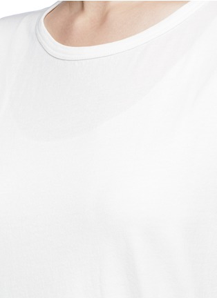 Detail View - Click To Enlarge - DRIES VAN NOTEN - 'Hickin' honeycomb net hem T-shirt dress