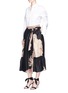 Figure View - Click To Enlarge - DRIES VAN NOTEN - 'Skey' floral print silk satin wrap skirt