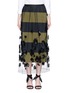 Main View - Click To Enlarge - DRIES VAN NOTEN - 'Schiller' paillette pompom tulle overlay stripe taffeta skirt