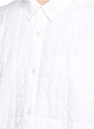Detail View - Click To Enlarge - 73088 - Long puffer poplin shirt