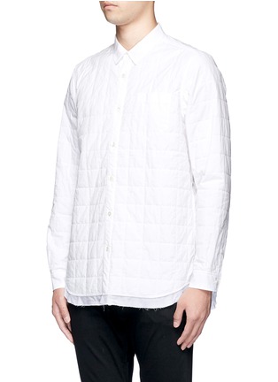 Front View - Click To Enlarge - 73088 - Long puffer poplin shirt