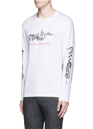 Front View - Click To Enlarge - 73088 - Sketch logo print long sleeve T-shirt
