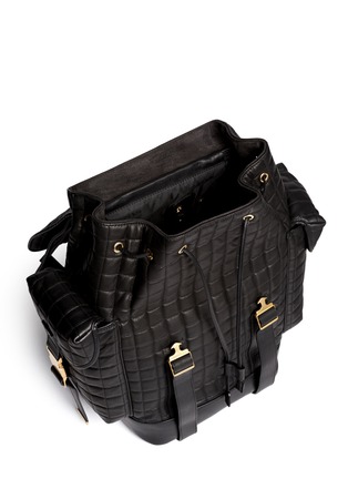 Detail View - Click To Enlarge - NEIL BARRETT - 'Port Louis' quilted leather backpack