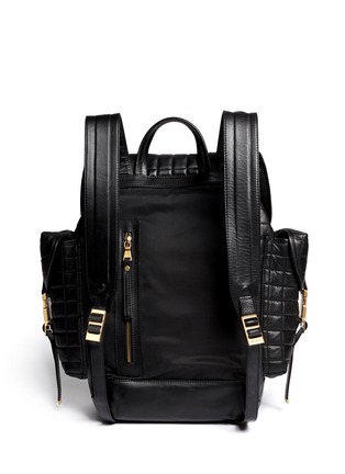 Back View - Click To Enlarge - NEIL BARRETT - 'Port Louis' quilted leather backpack
