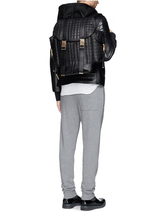 Figure View - Click To Enlarge - NEIL BARRETT - 'Port Louis' quilted leather backpack