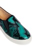 Detail View - Click To Enlarge - PEDDER RED - Snake print leather skate slip-ons