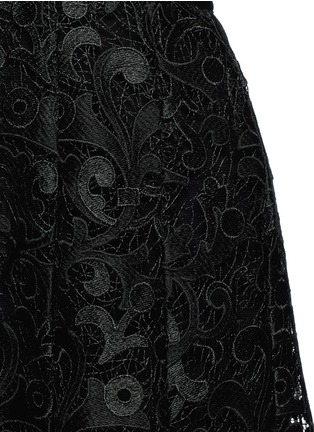 Detail View - Click To Enlarge - OSCAR DE LA RENTA - Baroque guipure lace skirt overlay corset dress