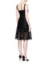 Back View - Click To Enlarge - OSCAR DE LA RENTA - Baroque guipure lace skirt overlay corset dress