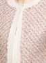 Detail View - Click To Enlarge - OSCAR DE LA RENTA - Canvas trim metallic tweed coat