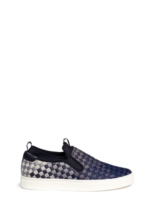 Main View - Click To Enlarge - ASH - 'Larry' ombré woven skate slip-ons