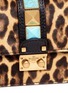 Detail View - Click To Enlarge - VALENTINO GARAVANI - 'Rockstud Lock' mini leopard print calfhair chain bag