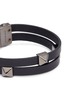 Detail View - Click To Enlarge - VALENTINO GARAVANI - 'Rockstud' double strap leather bracelet
