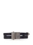 Back View - Click To Enlarge - VALENTINO GARAVANI - 'Rockstud' double strap leather bracelet