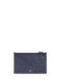 Back View - Click To Enlarge - VALENTINO GARAVANI - 'Rockstud' large leather flat zip pouch